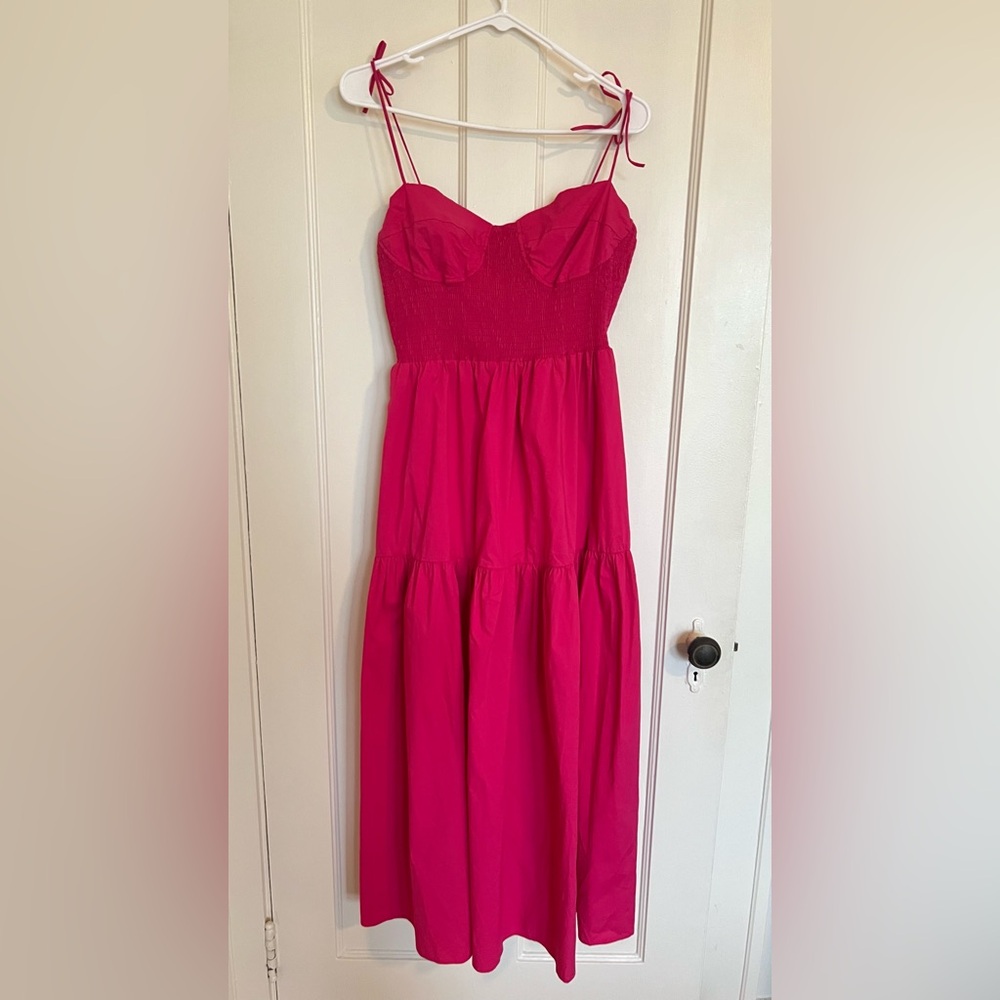 ASTR The Label Tiered Smocked Midi Dress